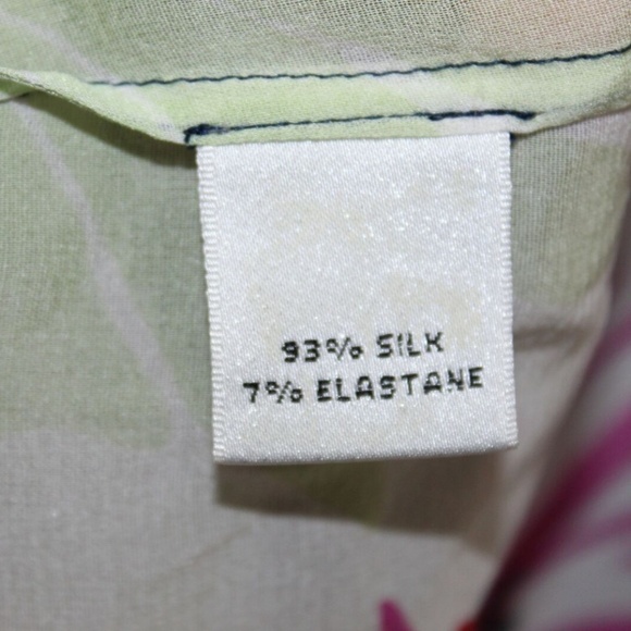 St John Floral Sheer Button Front Blouse HW6409 - Picture 4 of 5